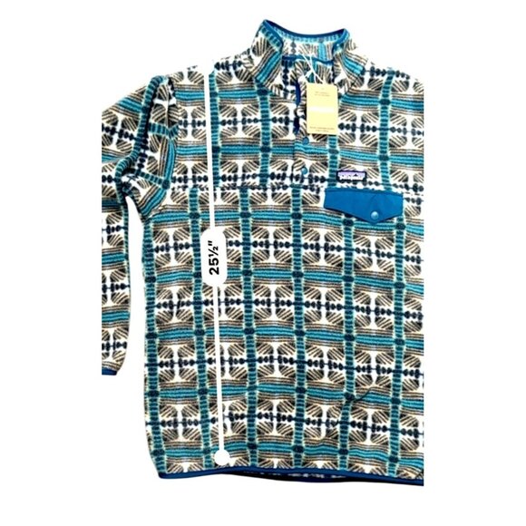 Patagonia Women Lightweight Synchilla SnapT Pullover Snow Beam Pale Periwinkle M - Picture 3 of 6